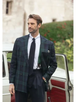 Blazer croisé tartan Glaz