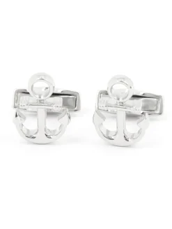Boutons de manchette ancre argent massif Portsmouth