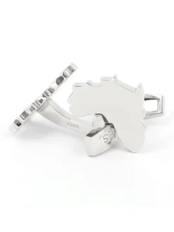 Boutons de manchette argent massif Africa