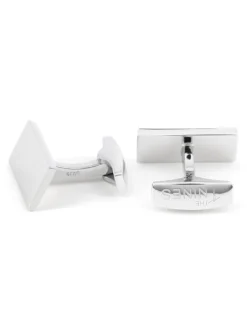 Boutons de manchette argent massif rectangulaires brompton