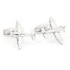 Boutons de manchette avion argent massif Spitfire