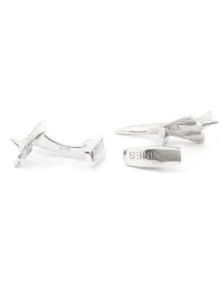 Boutons de manchette avion argent massif concorde