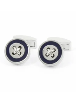 Boutons de manchette bleu marine Baltimore