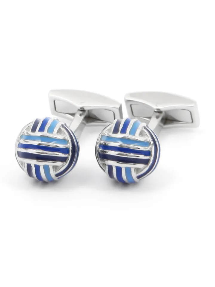 Boutons de manchette boules nuances de bleus cambon