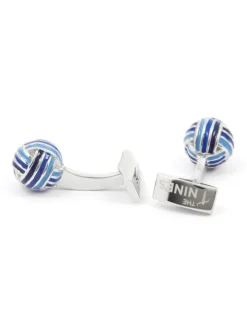 Boutons de manchette boules nuances de bleus cambon