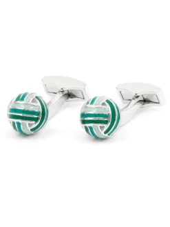 Boutons de manchette boules nuances de vert Cambon