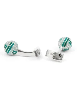 Boutons de manchette boules nuances de vert Cambon