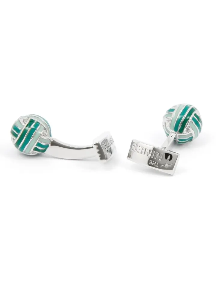 Boutons de manchette boules nuances de vert Cambon