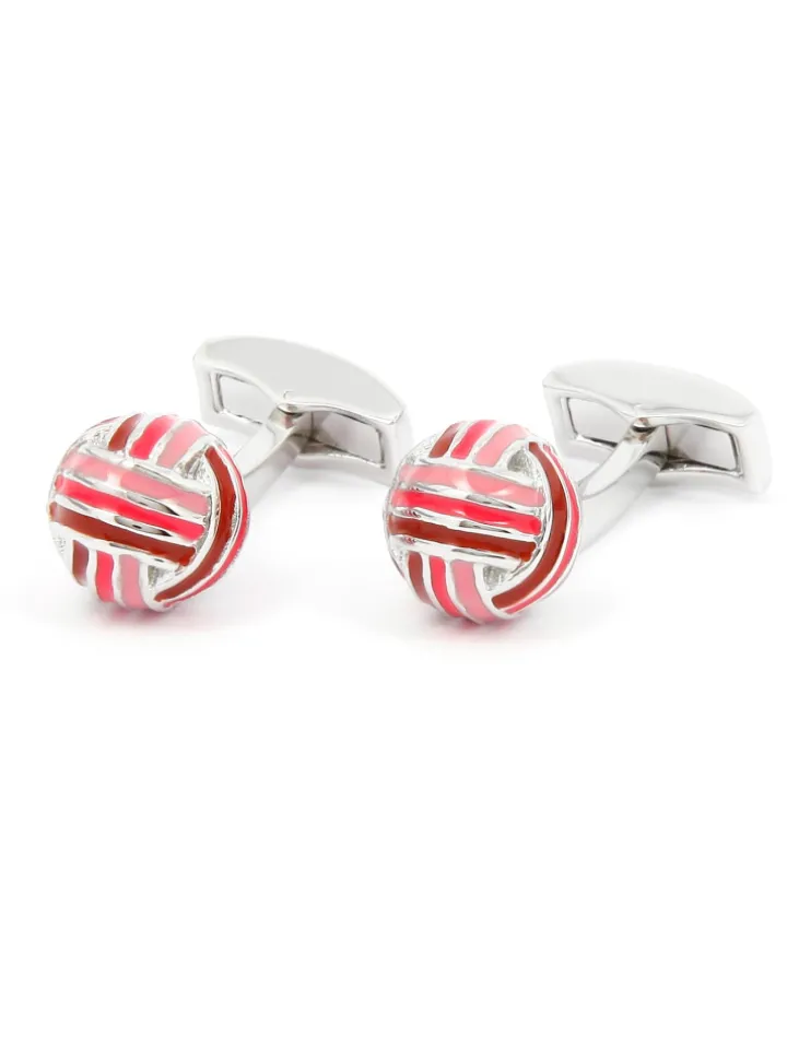 Boutons de manchette boules nuances de rose Cambon
