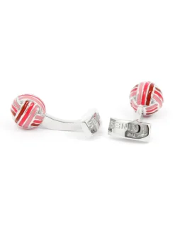 Boutons de manchette boules nuances de rose Cambon