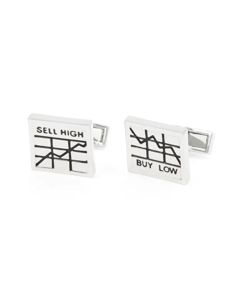 Boutons de manchette Buy/Sell - Wall Street
