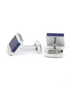 Boutons de manchette carrés en lapis lazuli Minkebe