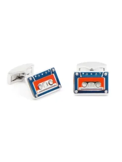 Boutons de manchette cassette audio K7