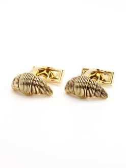 Boutons de manchette croissant doré