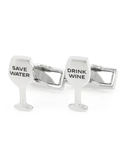 Boutons de manchette drink wine save water