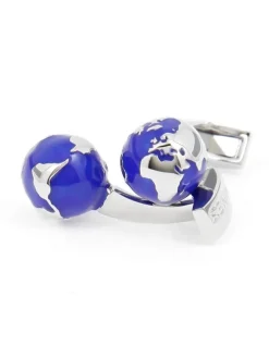 Boutons de manchette globe terrestre small world