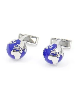 Boutons de manchette globe terrestre small world