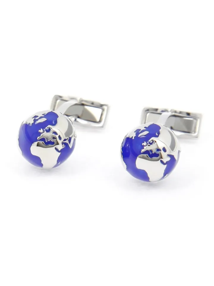 Boutons de manchette globe terrestre small world