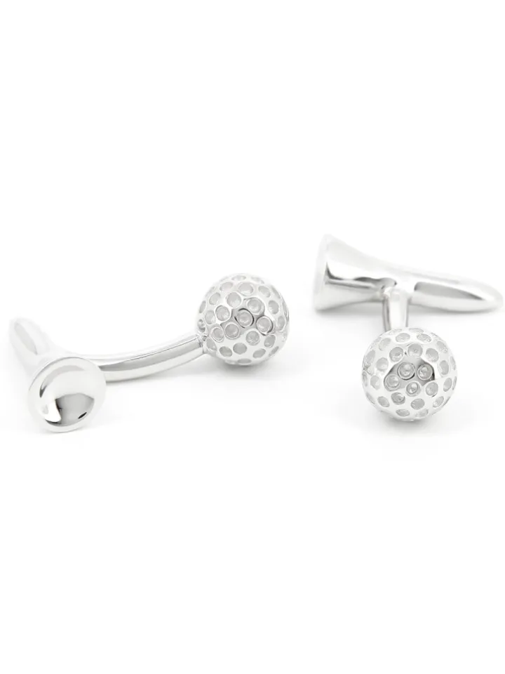 Boutons de manchette golf argent massif Pezula
