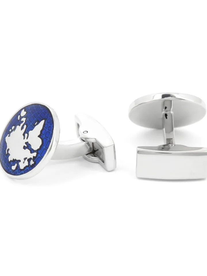 Boutons de manchette mappemonde globe trotter