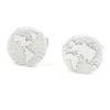 Boutons de manchette mappemonde en argent massif globe trotter II
