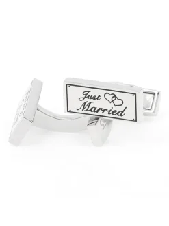 Boutons de manchette mariage just married