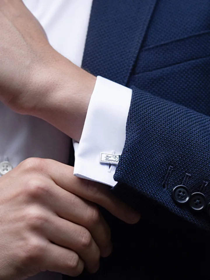 Boutons de manchette mariage just married