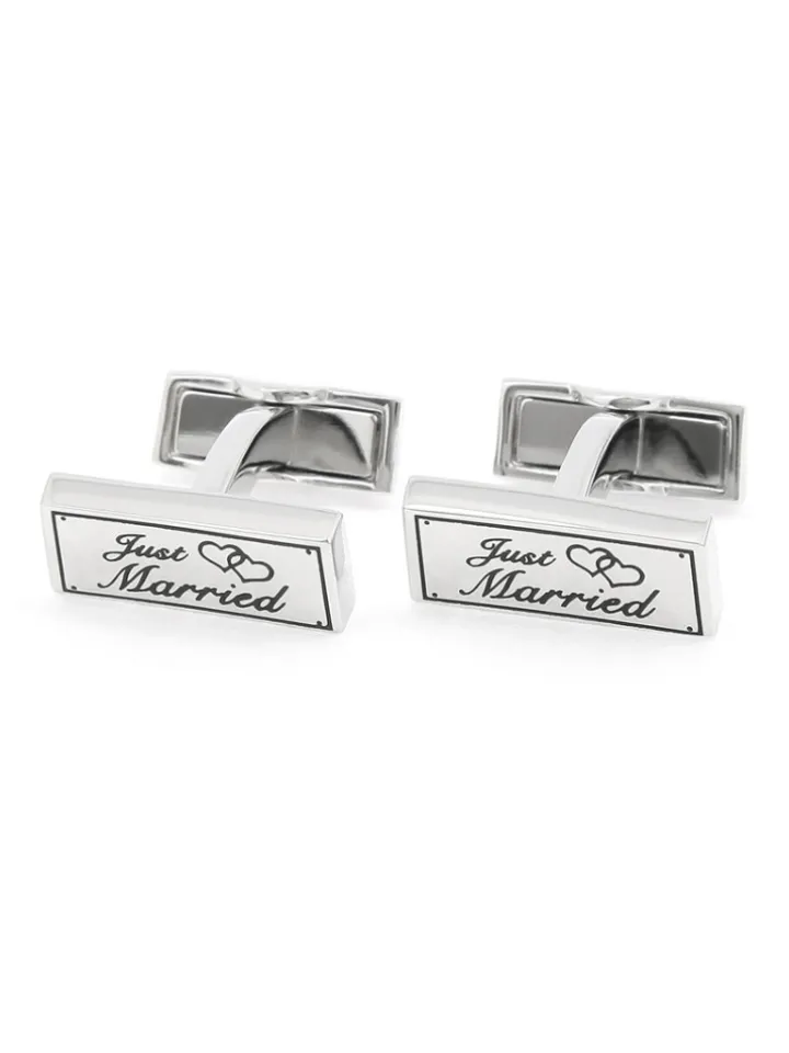 Boutons de manchette mariage just married