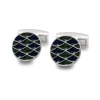 Boutons de manchette Miyazaki couleur bleu et vert