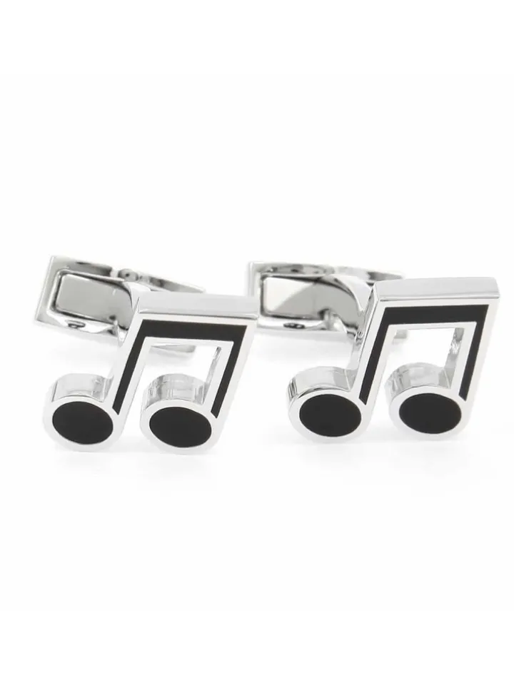 Boutons de manchette note de musique music hall