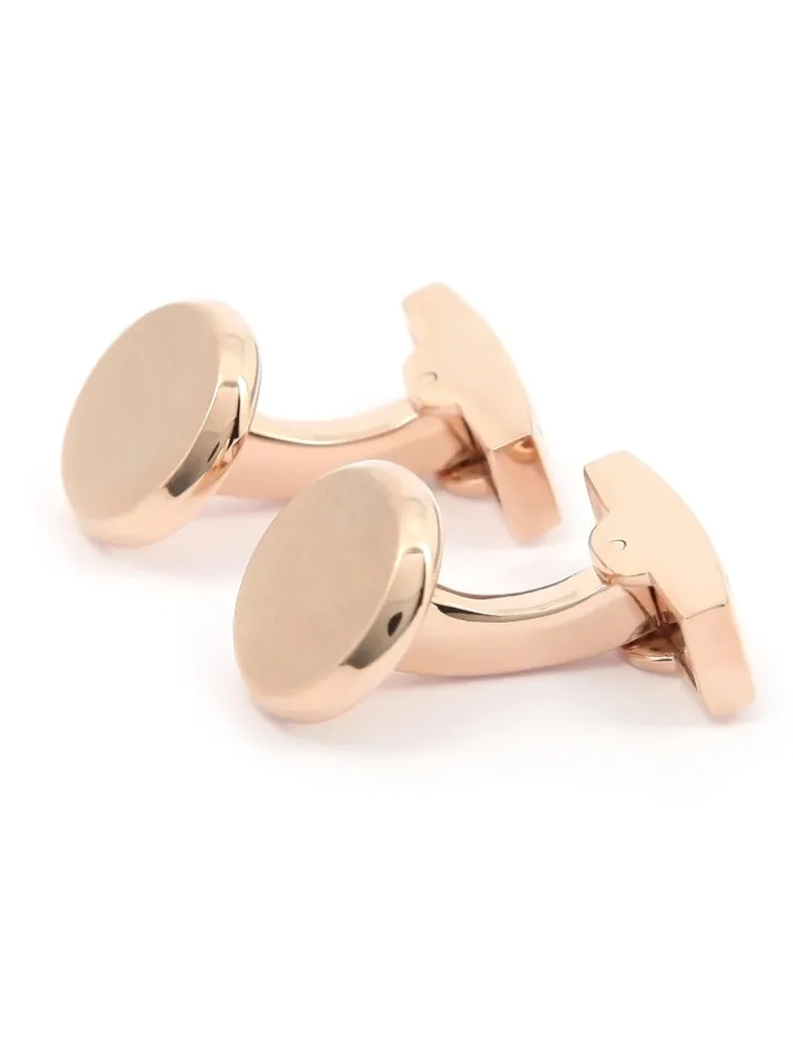 Boutons de manchette or rose brossé Montevidéo