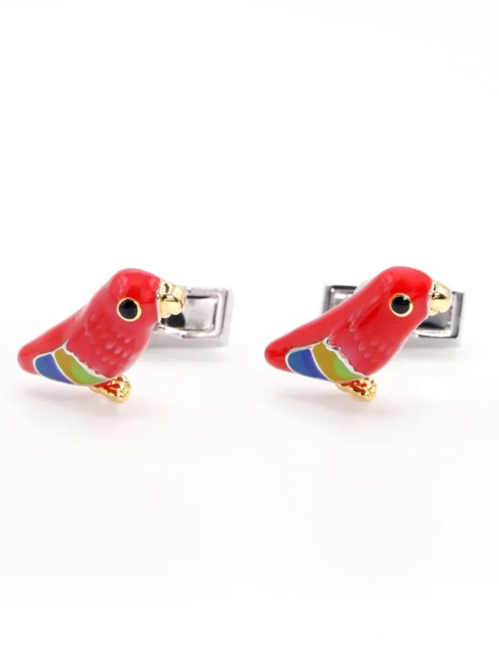 Boutons de manchette perroquet Brasilia