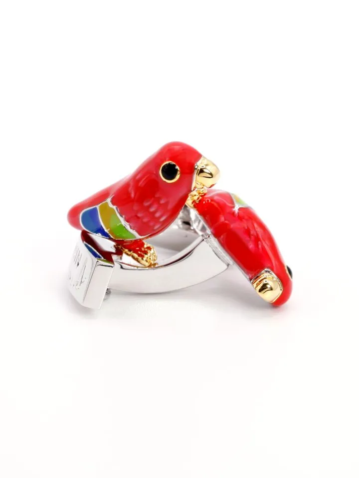 Boutons de manchette perroquet Brasilia