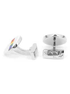 Boutons de manchette rainbow pride