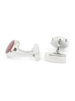 Boutons de manchette ronds bordeaux Montreux II