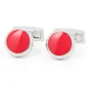 Boutons de manchette ronds fuchsia Montreux II