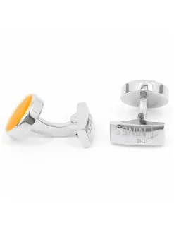 Boutons de manchette ronds jaune mangue Montreux II