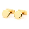 Boutons de manchette ronds or Montevideo