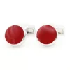 Boutons de manchette ronds rouge rubis Montreux II