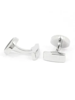 Boutons de manchette ronds bleu marine Montreux II