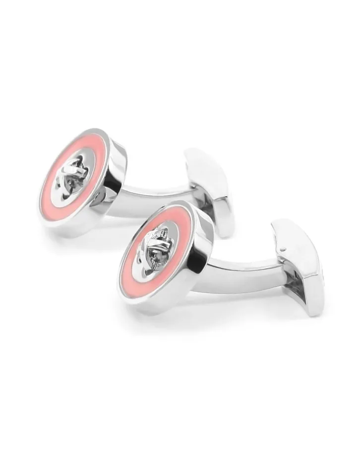 Boutons de manchette rose Baltimore