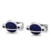Boutons de manchette Saturne lapis-lazuli