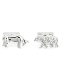 Boutons de manchette taureau et ours - Broad Street