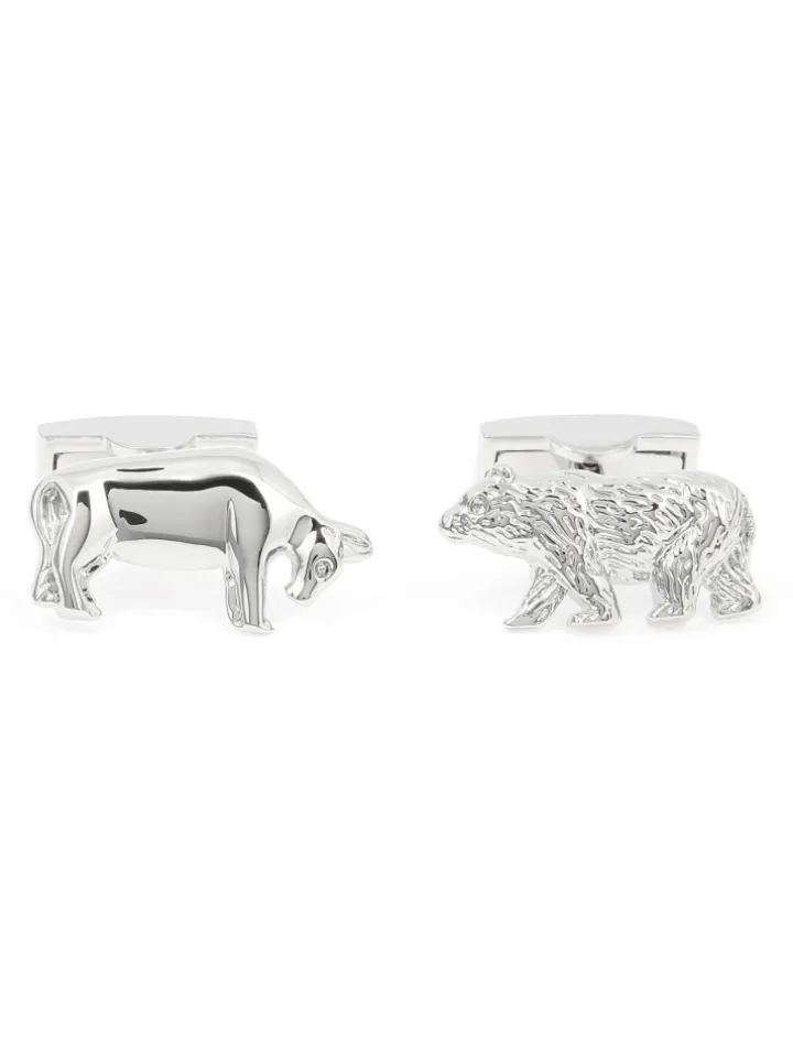 Boutons de manchette taureau et ours - Broad Street