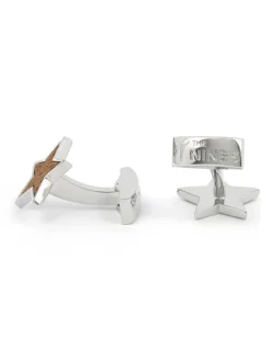 Boutons de manchette étoile en bois