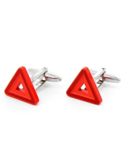 Boutons de manchette triangle de sécurité