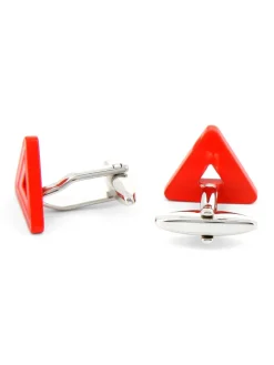 Boutons de manchette triangle de sécurité