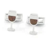 Boutons de manchette verre à vin en bois St. Estèphe