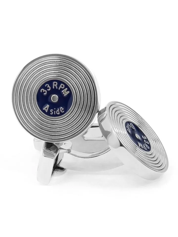 Boutons de manchette vinyle 33 Rpm