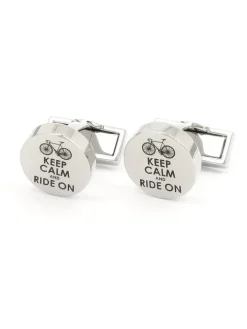 Boutons de manchette vélo keep calm and ride on